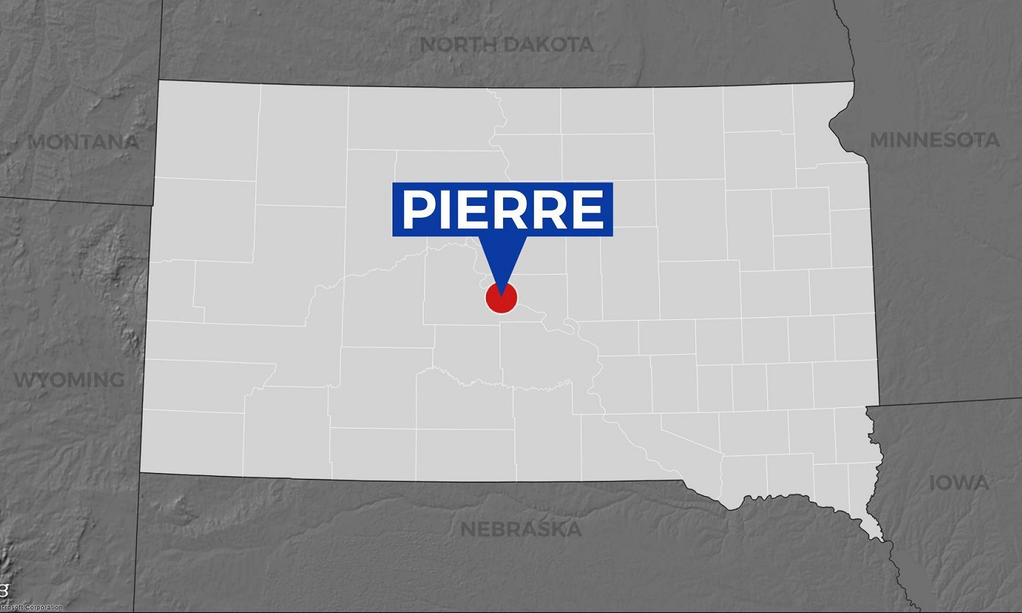 KELO Pierre map locator South Dakota